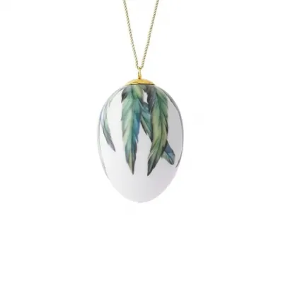 Spring Collection 2025 Large Egg, Magpie Feathers, 10 cm 3.94"