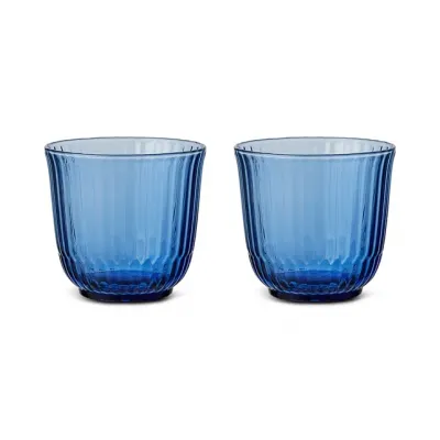 Waves Water Glass, Blue, 22 cl, 2 pcs