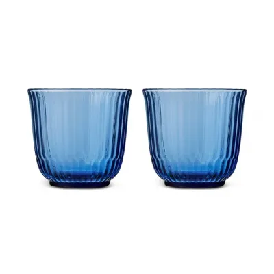 Waves Water Glass, Blue, 22 cl, 2 pcs