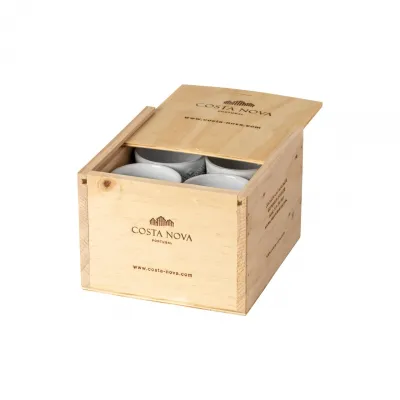 Grespresso Ecogres (World Of Coffee) White Kenya Gift Box 8 Espresso Cups Box: 6 5/8" x 6 1/8" H4 1/2"