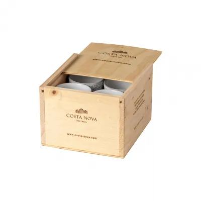 Grespresso Ecogres (World Of Coffee) White Colombia Gift Box 8 Espresso Cups Box: 6 5/8" x 6 1/8" H4 1/2"