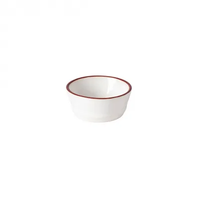 Beja White & Red Ramekin/Butter Dish D2.75'' H1.25'' | 2 Oz.