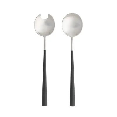 Mito Brushed Black Cable Salad Serving Set (2P.)