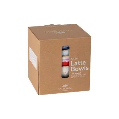 Latte Bowls Multicolor Set 4 Latte Bowls D5.75'' H3.25'' | 19 Oz.