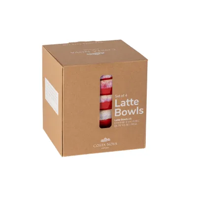 Latte Bowls Red Set 4 Latte Bowls D5.75'' H3.25'' | 19 Oz.