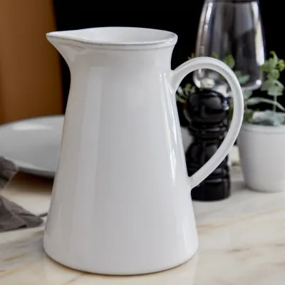 Friso White Pitcher 8'' x 5.75'' H8.5'' | 56 Oz.