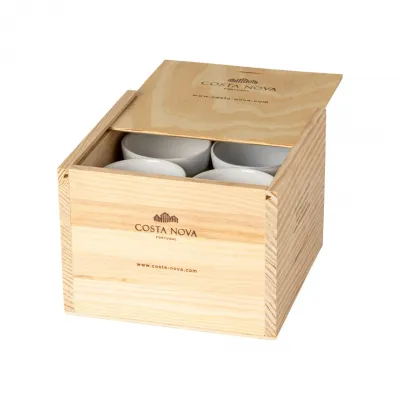 Grespresso Nature White Gift Box 8 Lungo Cups Box: 7 3/4" x 7 5/8" H5 5/8"