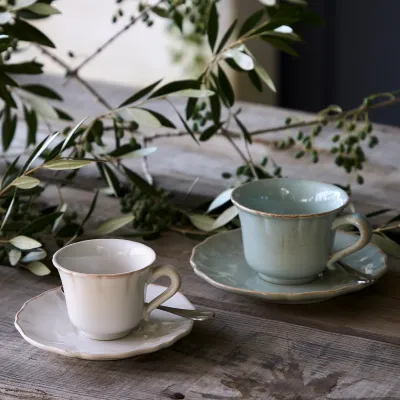 Alentejo Turquoise Tea Cup And Saucer 4.75'' x 3.75'' x 2.75'' | 7 Oz. D6.5''