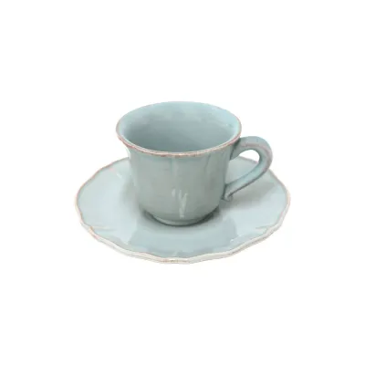 Alentejo Turquoise Coffee Cup And Saucer 3.75'' x 3'' H2.25'' | 3 Oz. D5.75''
