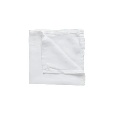 Maria Chalk White Table Cloth 100% Li 69'' x 98.5''