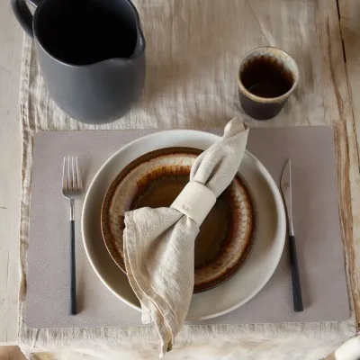 Sela Light Grey Rectangular Placemat 17 3/4" X 13 3/4" H1/8"