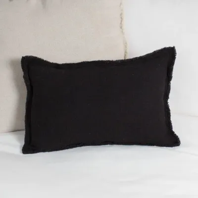 Provence, Black, Fringe 13" x 19" Pillow