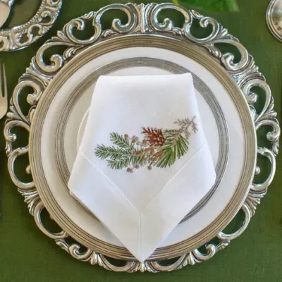 Fall Sprig White (Multi) Large Napkin