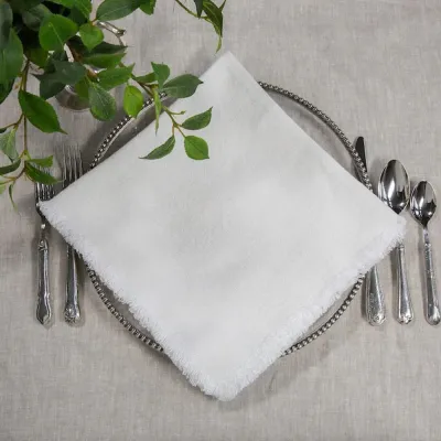 Provence, Off White, Fringe 22" Square Napkin