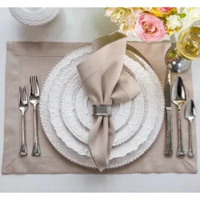 Hemstitch Soft Flax Placemat