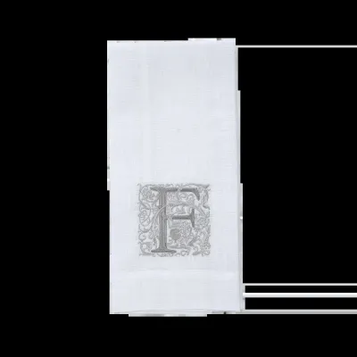 Monogram F Hand Towel White (Taupe)