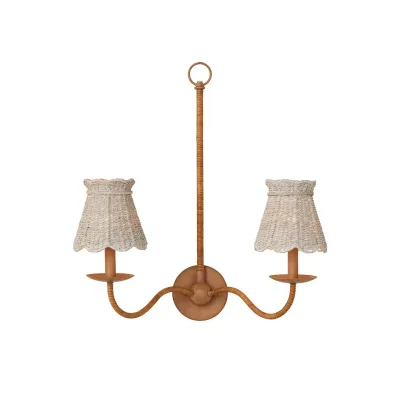 Annabelle Whitewashed Tapered Chandelier Shade