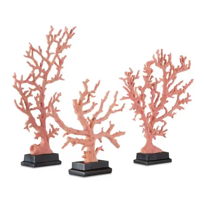 Red Coral Branches Large Set of 3