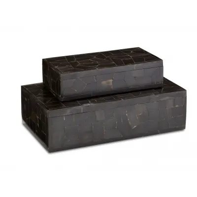 Black Bone Mosaic Box Set of 2