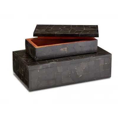 Black Bone Mosaic Box Set of 2