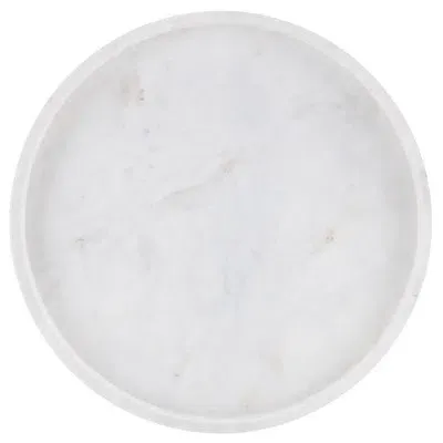 Freya White Marble Large Tray