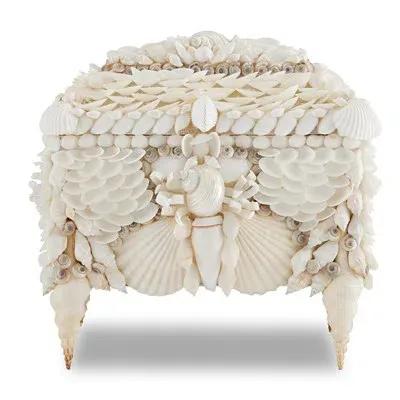 Boardwalk White Shell Jewelry Box