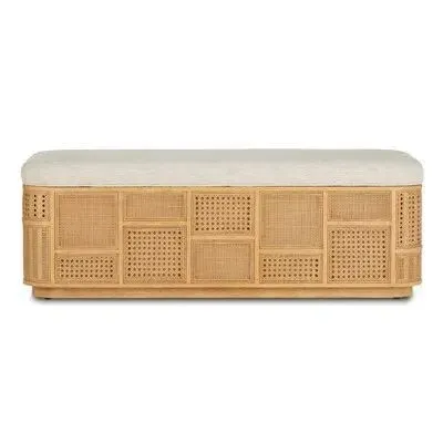 Anisa Natural Parchment Storage Bench