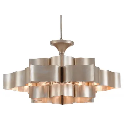 Grand Lotus Silver Large Chandelier