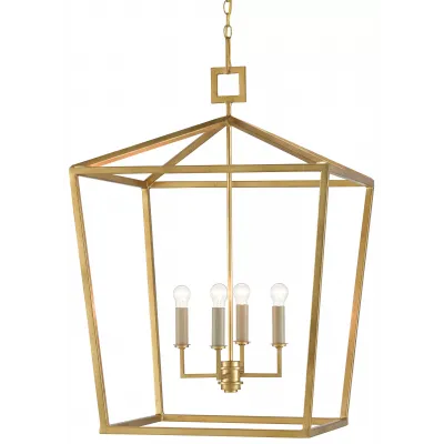 Denison Gold Large Lantern Pendant