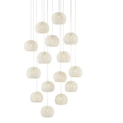 Piero Round 15-Light Multi-Drop Pendant