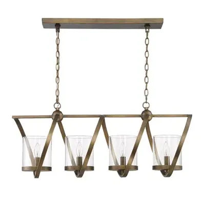 Maddox 4-Light Linear Bronze Chandelier