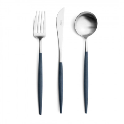 Goa Matte Steel/Blue Handle Chopstick Set 8.9 in (22.5 cm)