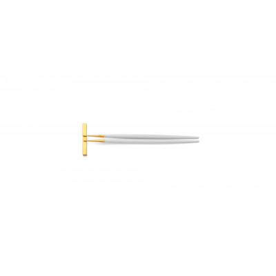 Goa White Handle/Gold Matte Chopstick Set 8.9 in (22.5 cm)