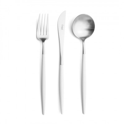 Goa Matte Steel/White Handle Chopstick Set 8.9 in (22.5 cm)