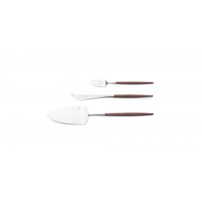 Goa Brown Handle/Steel Matte Chopstick Set 8.9 in (22.5 cm)