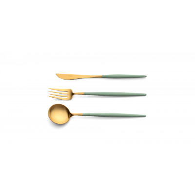 Goa Celadon Handle/Gold Matte Chopstick Set 8.9 in (22.5 cm)