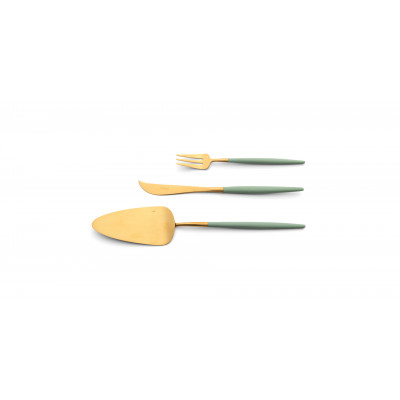 Goa Celadon Handle/Gold Matte Chopstick Set 8.9 in (22.5 cm)