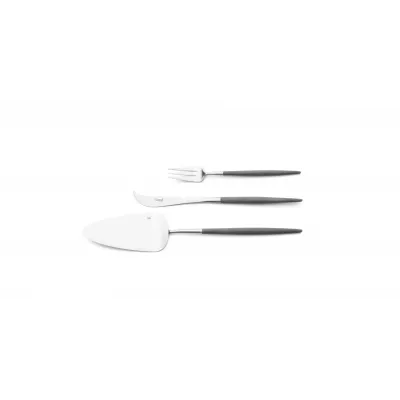 Goa Grey Handle/Steel Matte Chopstick Set 8.9 in (22.5 cm)