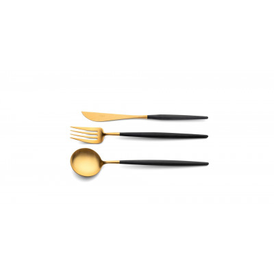 Goa Black Handle/Gold Matte Chopstick Set 8.9 in (22.5 cm)