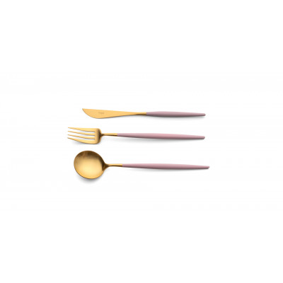 Goa Pink Handle/Gold Matte Chopstick Set 8.9 in (22.5 cm)