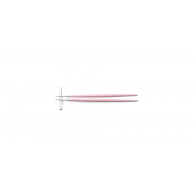 Goa Pink Handle/Steel Matte Chopstick Set 8.9 in (22.5 cm)
