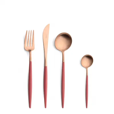 Goa Red Handle/Rose Gold Matte Chopstick Set 8.9 in (22.5 cm)