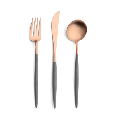 Goa Grey Handle/Rose Gold Matte Chopstick Set 8.9 in (22.5 cm)