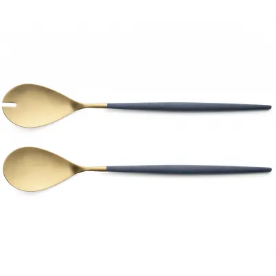 Mio Blue Handle/Gold Matte Chopstick Set 8.9 in (22.5 cm)