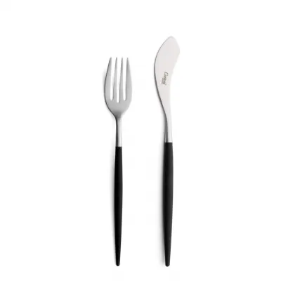 Mio Steel Black Handle/Steel Matte Chopstick Set 8.9 in (22.5 cm)
