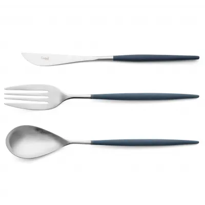 Mio Steel Matte/Blue Handle Chopstick Set 8.9 in (22.5 cm)