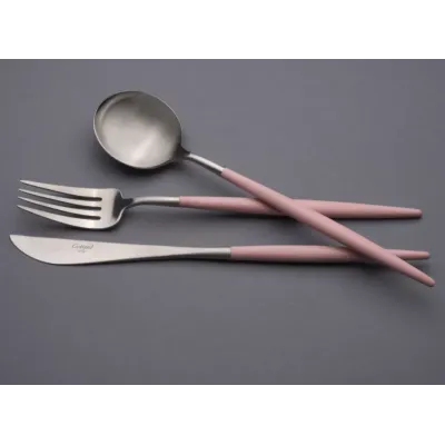 Goa Pink Handle/Steel Matte Chopstick Set 8.9 in (22.5 cm)
