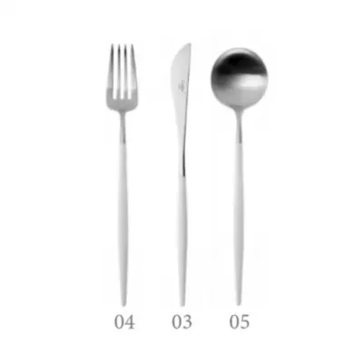 Goa White Handle/Steel Matte Chopstick Set 8.9 in (22.5 cm)