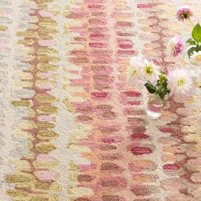 Paint Chip Pastel Micro Hooked Wool Rugs