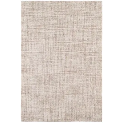 Crosshatch Ivory Micro Hooked Wool Rugs